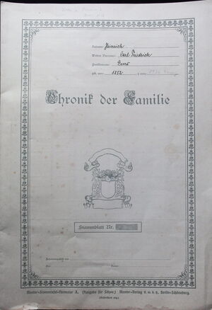 Czieslik Familienchronik Evers, Heinrich Carl Friedrich cover