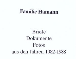 Familienchronik Hamann 1982 88 Teil 01 cover