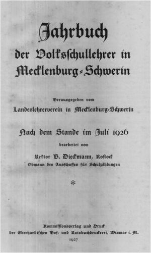 Jahrbuch 1926 Cover