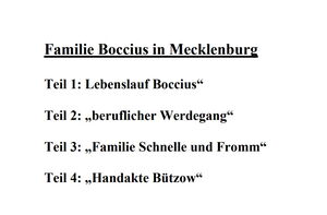 Schmidtbauer, Wolfgang  Familie Boccius in Mecklenburg cover