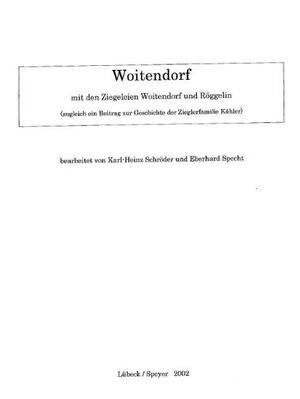 Woitendorf, Zieglerfamilie Kähler Cover