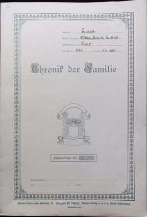 Czieslik Familienchronik Evers, Friedrich Wilhelm Heinrich Barthold cover