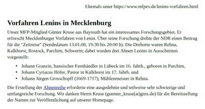 Lenins-Vorfahren cover Kruse