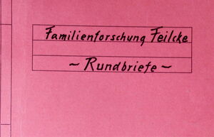 Familienverband Feilcke Familienverband Rundbriefe cover